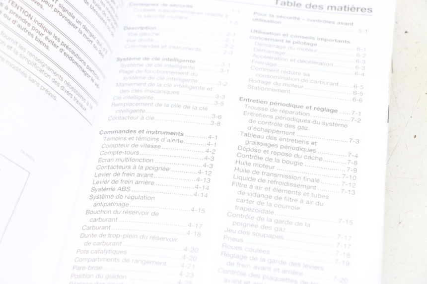 photo de MANUEL UTILISATEUR YAMAHA XMAX X-MAX ABS 125 (2017 - 2020)